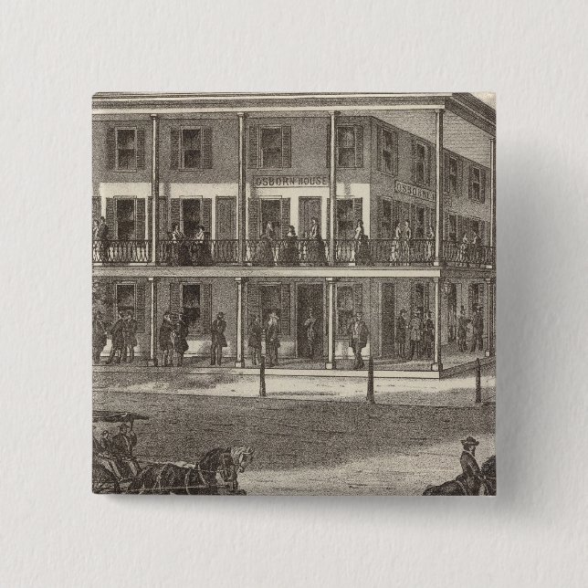 Osborn House, Squan, NJ 2 Inch Square Button (Front)