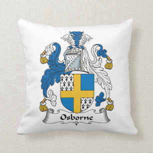 Osborne Family Crest Throw Pillow