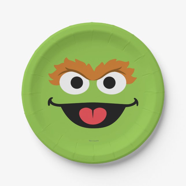 Oscar Face Art Paper Plate (Front)