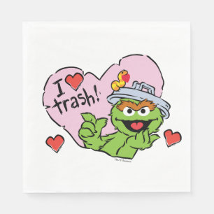 Oscar "I Love Trash" Valentine Napkin