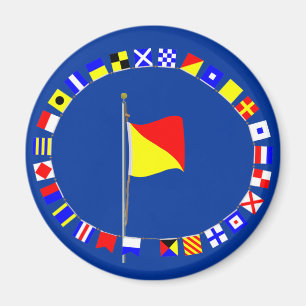 Oscar Man Overboard Nautical Signal Flag Magnet