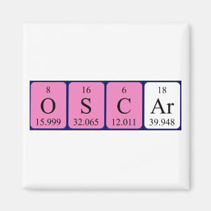 Oscar periodic table name magnet