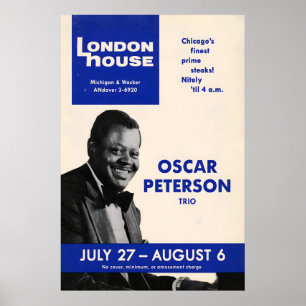 Oscar Peterson jazz poster - London House Sessions