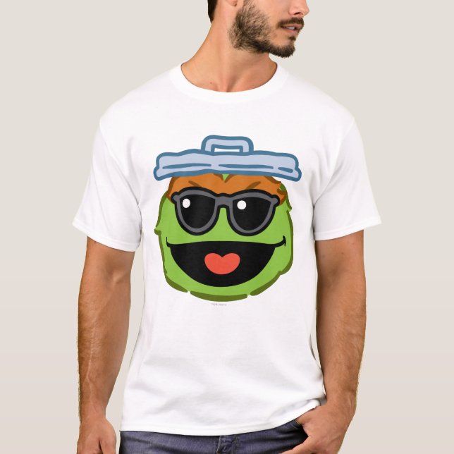 Oscar Smiling Face with Sunglasses T-Shirt (Front)