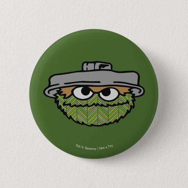 Oscar the Grouch | 80's Throwback 2 Inch Round Button (Front)
