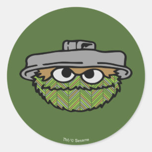 Oscar the Grouch   80's Throwback Classic Round Sticker