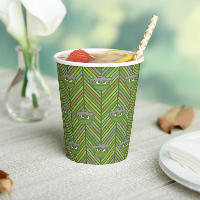 Oscar the Grouch | 80's Throwback Pattern Paper Cups (Insitu)