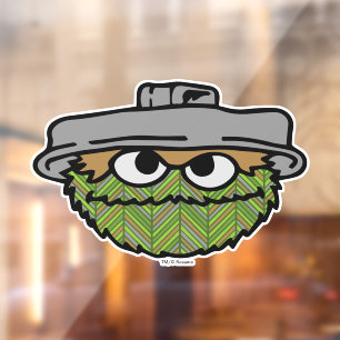 Oscar the Grouch   80's Throwback  Window Cling