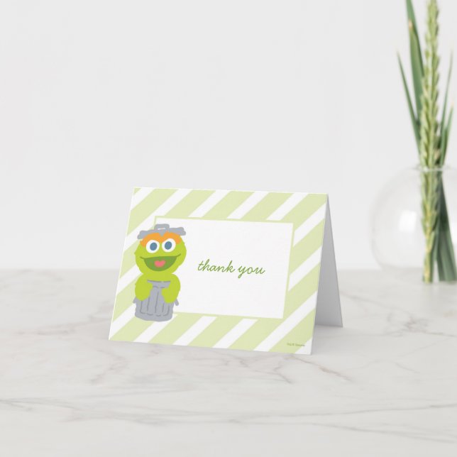 Oscar the Grouch Baby Shower Thank You (Front)