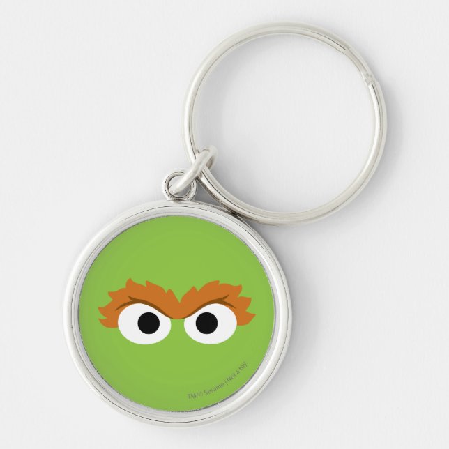 Oscar the Grouch Big Face Keychain (Front)