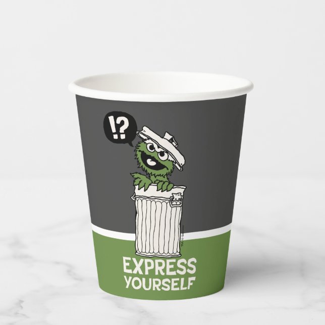 Oscar the Grouch Express Yourself Paper Cups (Front)