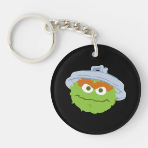 Oscar the Grouch Face Keychain
