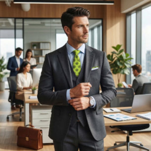 Oscar the Grouch Green Pattern Tie