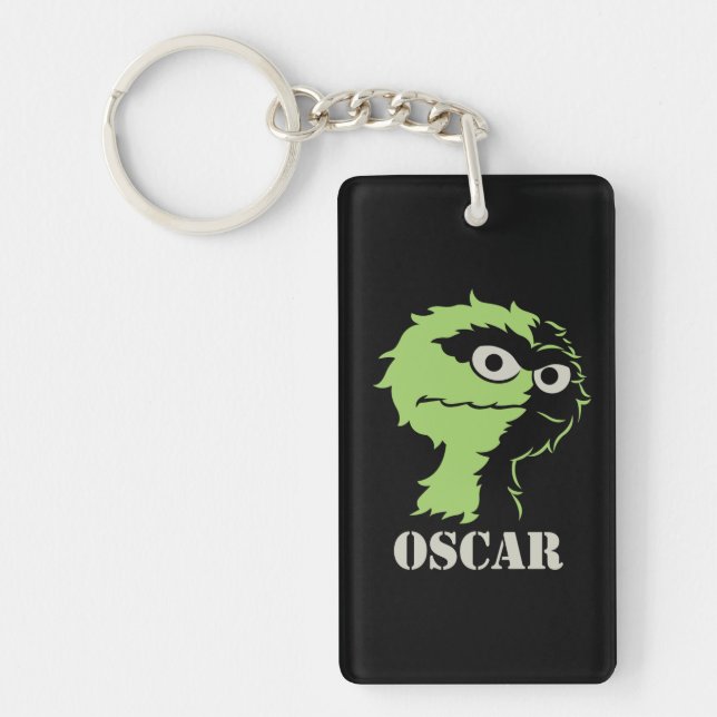 Oscar the Grouch Half Keychain (Front)