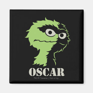 Oscar the Grouch Half Magnet