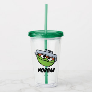 Oscar the Grouch   I Feel Grouchy   Add Your Name Acrylic Tumbler