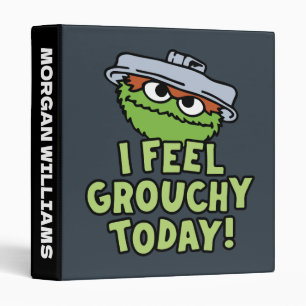 Oscar the Grouch I Feel Grouchy Add Your Name Binder