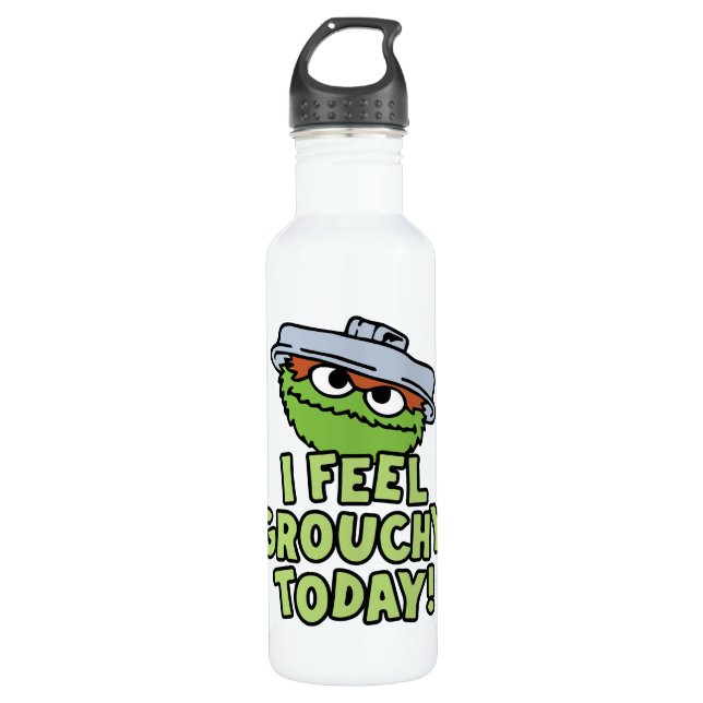 Oscar the Grouch | I Feel Grouchy Today! 710 Ml Water Bottle (Front)