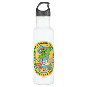 Oscar the Grouch Monster Treasure Badge 710 Ml Water Bottle