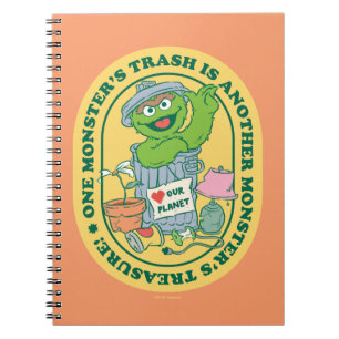 Oscar the Grouch Monster Treasure Badge Notebook