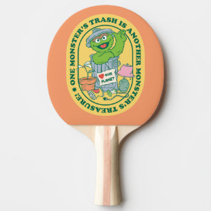 Oscar the Grouch   Monster Treasure Badge Ping Pong Paddle