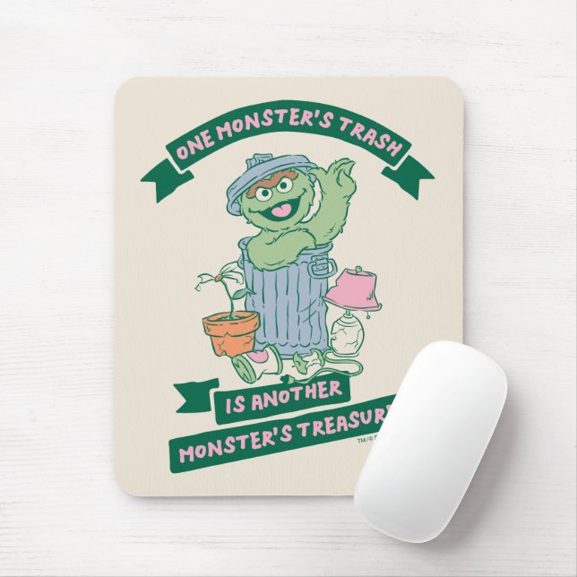 Oscar the Grouch | Monster Treasure Graphic Mouse Pad (With Mouse)