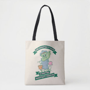 Oscar the Grouch Monster Treasure Graphic Tote Bag