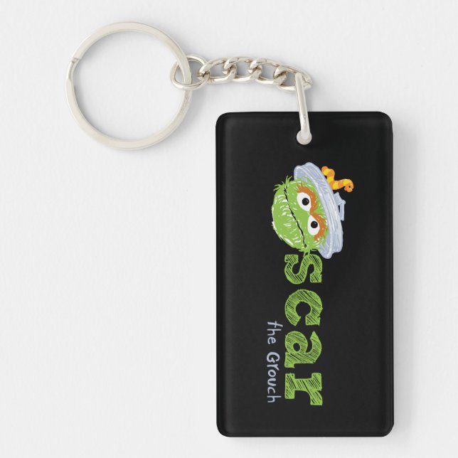 Oscar the Grouch Name Keychain (Front)