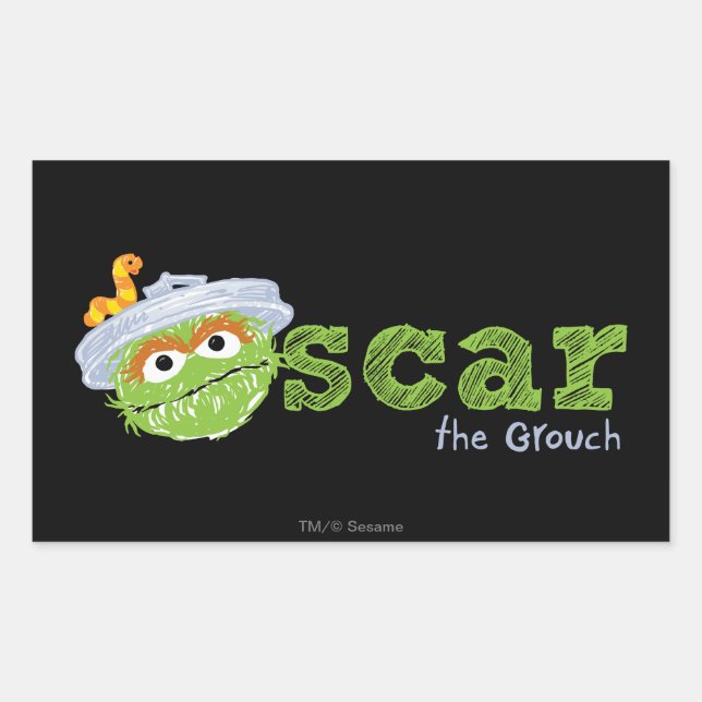 Oscar the Grouch Name Sticker (Front)