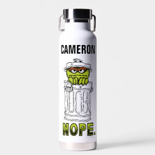 Oscar the Grouch - Nope. Add Your Name Water Bottle