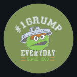 Oscar the Grouch Number 1 Classic Round Sticker<br><div class="desc">Personalize this vintage Oscar the Grouch on your Zazzle product.        This item is recommended for ages 2 . ©  2014 Sesame Workshop. www.sesamestreet.org</div>