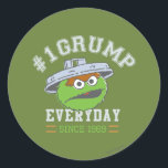 Oscar the Grouch Number 1 Classic Round Sticker<br><div class="desc">Personalize this vintage Oscar the Grouch on your Zazzle product.        This item is recommended for ages 2 . ©  2014 Sesame Workshop. www.sesamestreet.org</div>