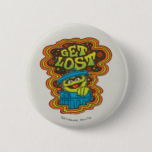 Oscar the Grouch   Psychedelic 2 Inch Round Button