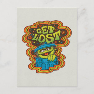 Oscar the Grouch Psychedelic Postcard