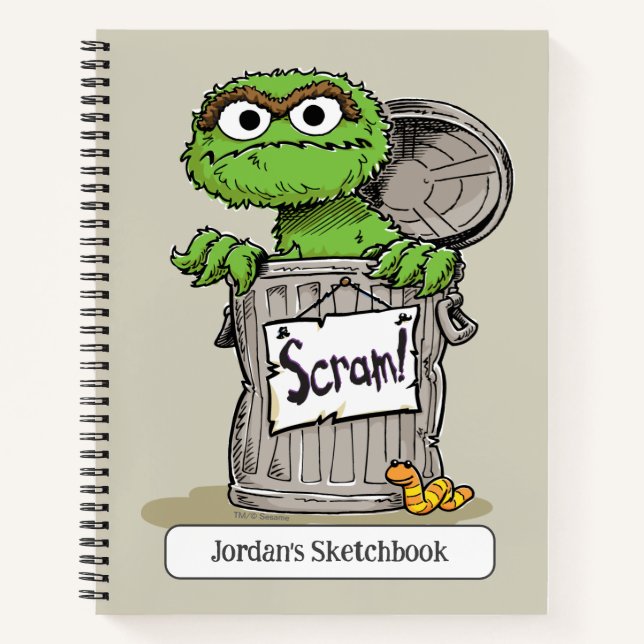 Oscar the Grouch Scram Drawing Notebook (Front)