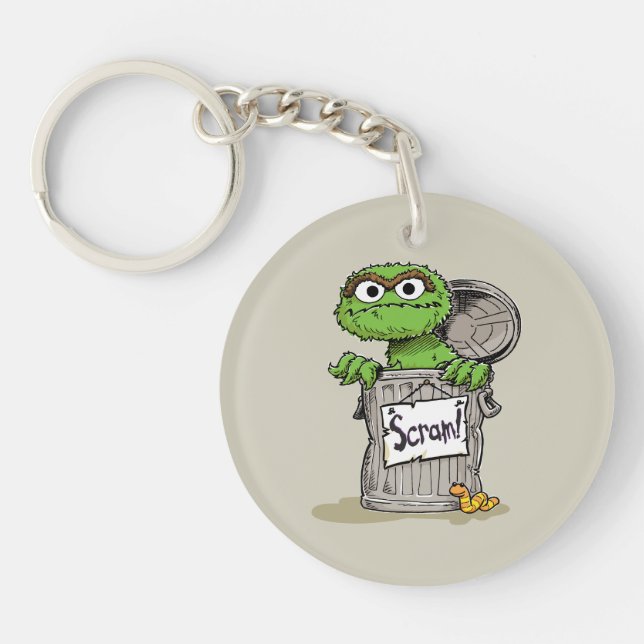 Oscar the Grouch Scram Keychain (Front)
