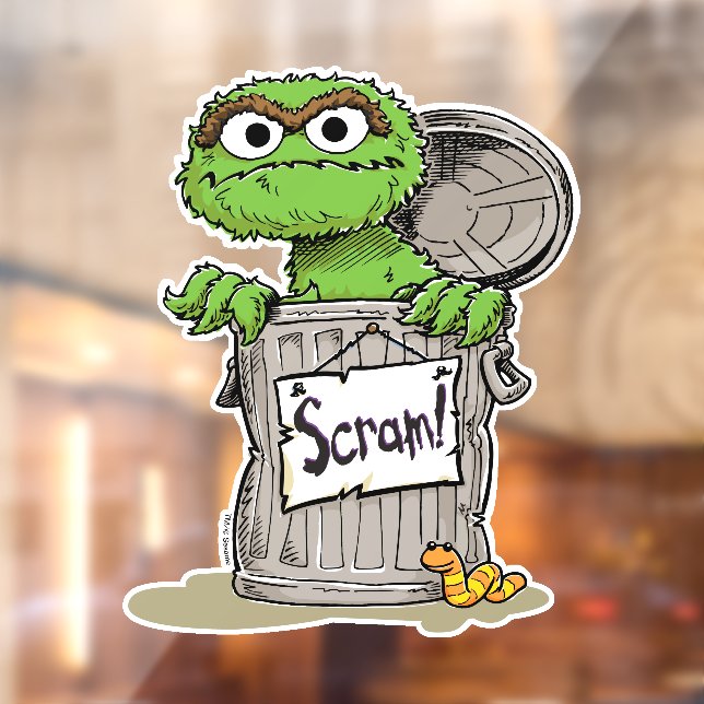 Oscar the Grouch Scram Window Cling (Sheet 2)