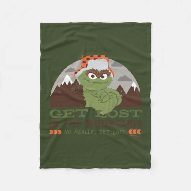 Oscar The Grouch | The Great Outdoors Fleece Blanket (Front)