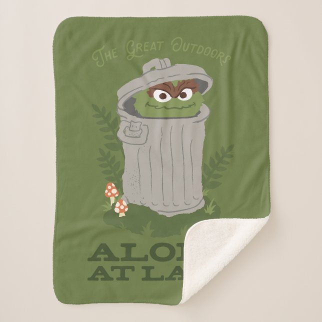 Oscar The Grouch | The Great Outdoors Sherpa Blanket (Front)