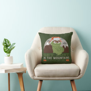 Oscar The Grouch   The Great Outdoors Throw Pillow