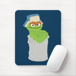 Oscar the Grouch Trash Can Lean Mouse Pad