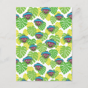 Oscar the Grouch Tropical Pattern Postcard