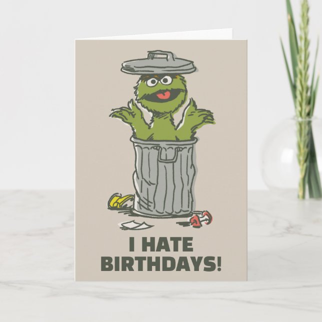 Oscar the Grouch Vintage Card (Front)