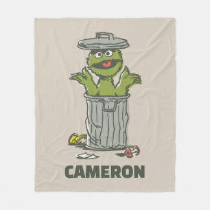 Oscar the Grouch Vintage Fleece Blanket
