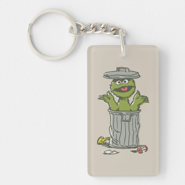 Oscar the Grouch Vintage Keychain (Front)