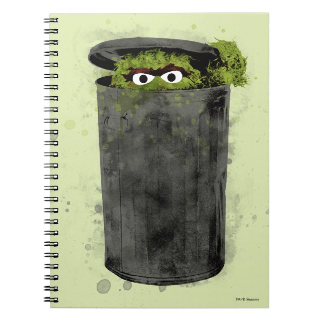 Oscar the Grouch | Watercolor Trend Notebook (Front)