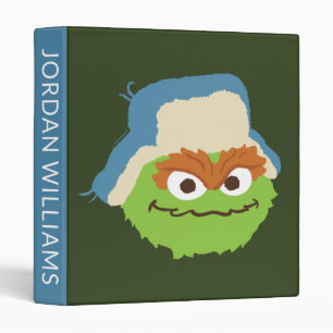 Oscar the Grouch Woodland Face   Add Your Name Binder