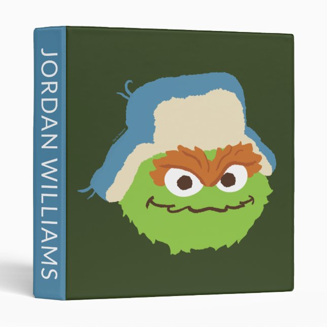 Oscar the Grouch Woodland Face | Add Your Name Binder (Front/Spine)