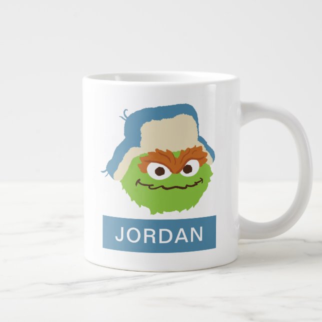 Oscar the Grouch Woodland Face | Add Your Name Large Coffee Mug (Right)