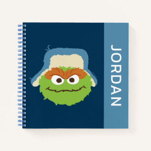 Oscar the Grouch Woodland Face   Add Your Name Notebook